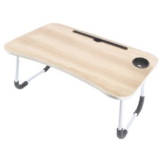 床上折疊小桌 合成木桌面 59.5*39.5公分, 白楓木