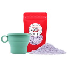 Minarea 臉部腋毛美體蜜蠟 紅寶石 100g+熱蠟專用容器組, 1套