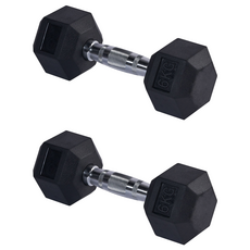 에르고기어 고무 육각아령, 6kg, 2개