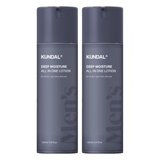 Kundal 經典男士 Aqua Moist 多合一乳液, 150ml, 2瓶