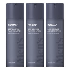 Kundal 經典男士 Aqua Moist 多合一乳液, 150ml, 3瓶