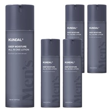 Kundal 經典男士 Aqua Moist 多合一乳液, 150ml, 5瓶