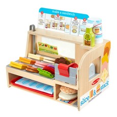 Melissa&Doug 瑪莉莎 玩食趣 三明治吧檯組, 多色, 1組