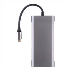 ANTIAN 11合1 Type-C 多功能HUB轉接器/筆電轉接頭/傳輸擴充集線器 4K HDMI/USB3.0擴展塢/mac轉接頭 BYL-2017 原廠保固, 1個, 灰色