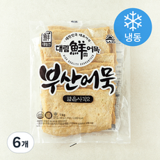 대림선 부산어묵 얇은사각2 (냉동), 1kg, 6개