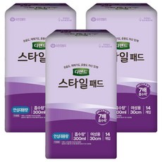 디펜드 여성용 스타일 패드, 안심대용량, 14개입, 3개