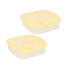 Roaze 柔仕 乾濕兩用巾矽膠抽取盒, 附乾濕兩用嬰兒紗布毛巾, 雙重鎖水結構, 食品容器材質, 快速抽取孔, 透明盒體, 黃色, 2個