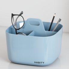 하비티 심플 모던 용품정리 펜트리 수납박스 M, 스카이블루, 2개