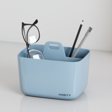 하비티 심플 모던 용품정리 펜트리 수납박스 S, 스카이블루, 1개