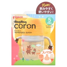 pigeon 貝親 MagMag 莫哭杯 5個月以上, 小熊橘色款, 200ml, 1盒