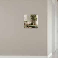 코멧 벽에 붙여서 사용하는 아크릴 거울 20 x 20 cm, 은색