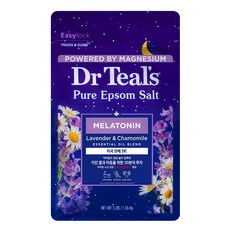 닥터틸즈 퓨어 엡섬 솔트 멜라토닌 에센셜 오일 블렌드 입욕제, 1개, 1.36kg
