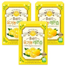 홀베리 정품 유기농 레몬즙, 350g, 3개 350g, 3개