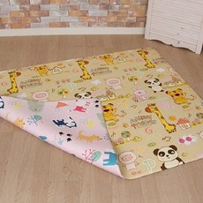 라이펀 키즈 양면 놀이방매트, 동물농장 + 펫(핑크)