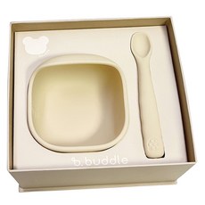 BUDDLE Gomi 矽膠吸附式副食品碗組, 原麻米色, 1個