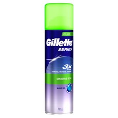 질레트 정품 시리즈젤 센서티브 스킨 쉐이빙 젤, 195g, 1개
