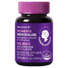 홀리데이즈 여성 갱년기 회화나무열매추출물 뼈건강 이소플라본, 60정, 1개