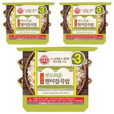 오뚜기 식감만족 부드러운 현미 잡곡밥, 210g, 9개