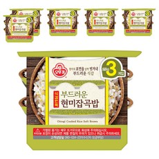 오뚜기 식감만족 부드러운 현미 잡곡밥, 210g, 18개