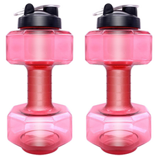 soonZAM 重量可調水啞鈴 水啞鈴 2600ml 粉紅色, 2個
