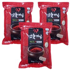 해오름 굵은 고춧가루 매운맛, 1kg, 3개