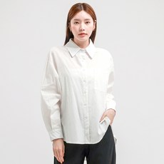 엘쏘 여성용 린넨 면 루즈핏 카라 긴팔 셔츠 남방