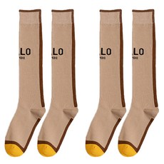 Edelline 女性高棉及膝襪組, 卡其色, 2個