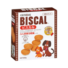 GENDAI 現代製藥 BISCAL 犬用 必吃客消臭餅乾, 單一口味, 300g, 1盒