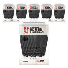 메디케이알 데일리스타일헬스황사방역마스크 성인용 KF94, 25개입, 6개, 블랙