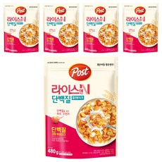포스트 라이스앤 단백질 후레이크, 480g, 5개