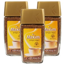 Maxim 麥心 摩卡黃金溫和瓶裝即溶咖啡, 100g, 1罐, 3罐