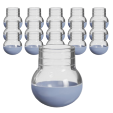 써뉴즈 미끄럼방지 실리콘 가구발 커버 원형, 블루, 16개