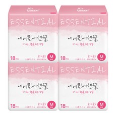 Air QUEEN Essential超薄衛生棉 蝶翼型, M(24.5cm), 18片, 4包