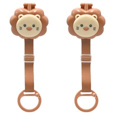 Simba 小獅王辛巴 防塵奶嘴鍊, 焦糖 咖啡, 2條