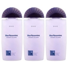에바스코스메틱 로즈마인 블루 샤워코롱 로즈부케향, 185ml, 3개