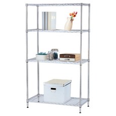 KI WISH 居家生活 重型層架, 銀色, 4層