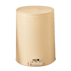 沐慕家居 帶蓋垃圾桶 PP塑料材質, 小(28 x 22.5cm), 奶茶色, 1個