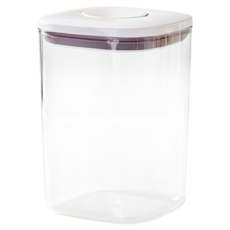 寵物密封儲糧桶, 透明色 + 白色, 1L, 1個