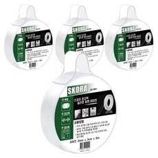Skora 超強力矽膠雙面膠帶 5m, 4個