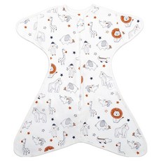 Starbean 新生兒用一體式防抓手套拉鍊包巾 67cm