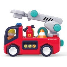 Hola Toys 可動學習消防車玩具, 混合顏色, 1個