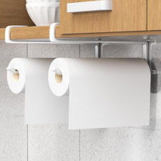 비로르 무타공 주방 선반 키친타올 걸이, 2개, 화이트