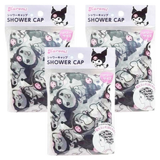 庫洛米浴帽 可愛造型 鬆緊設計 防水防潮 多用途髮帽, 庫洛米, 3個