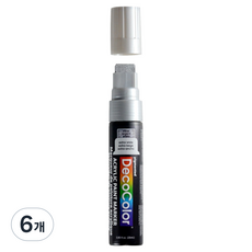 우찌다 데코 컬러 아크릴 마카 점보 415 실버, 6개, 1색