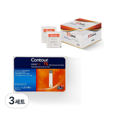 컨투어 TS 혈당시험지 100p + 알콜솜 100p 랜덤발송 세트, 3세트
