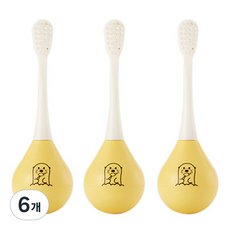 MyBEE 嬰兒牙刷 2階段, 黃色, 6個, 1個裝