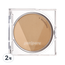peripera V臉修容盤 9.5g, 001 自然棕, 2個
