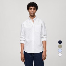 MANGO 男款牛津棉質襯衫 77014442