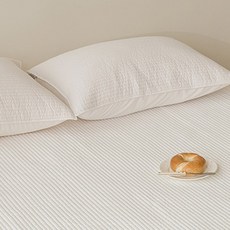 아망떼 시그널 줄누비 세미마이크로 피그먼트 침대패드, 화이트
