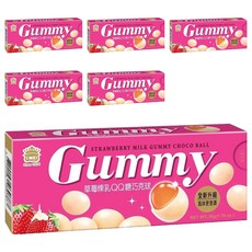 義美 QQ糖巧克球 草莓煉乳, 50g, 6盒